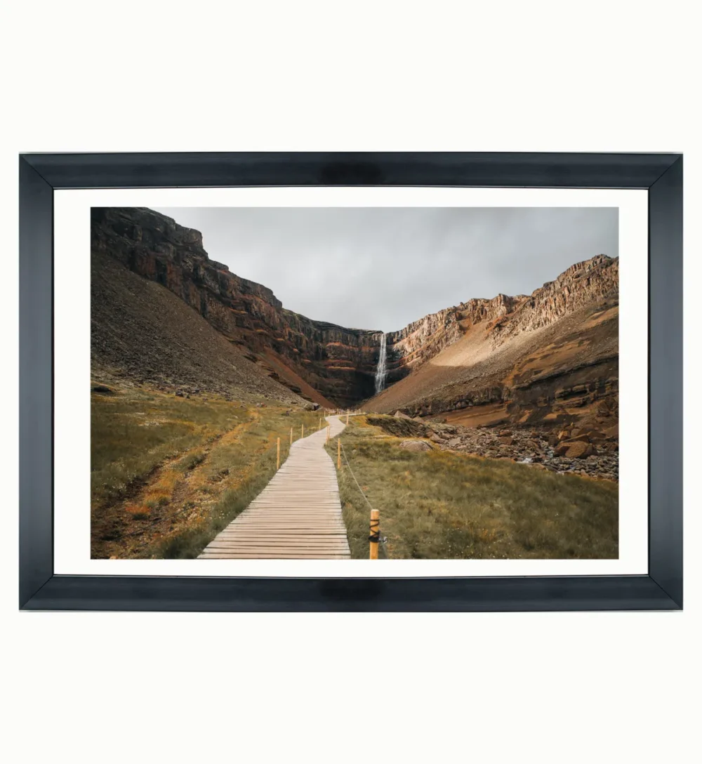 Sun-Kissed Hengifoss: A Majestic Beauty from Iceland Photoframe